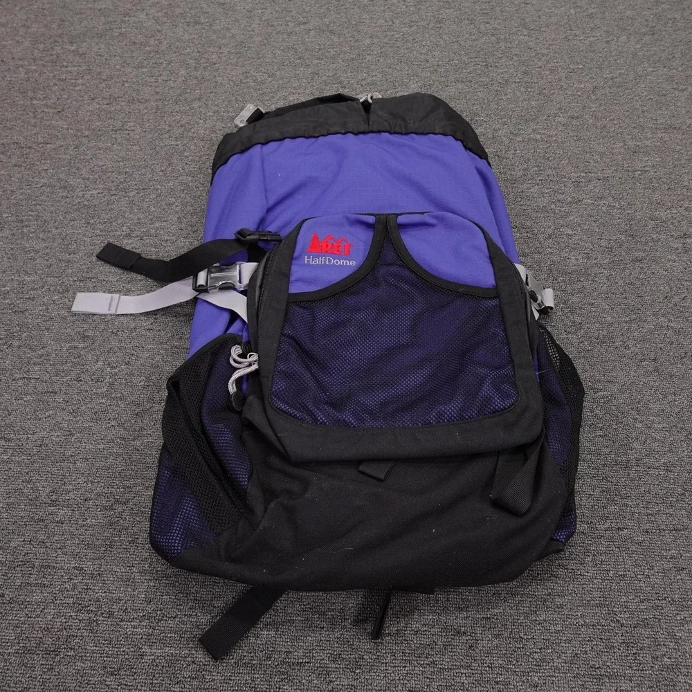 REI HalfDome Shoulder Bag One Size Purple Hiking Pack Padded Straps Nylon 50L